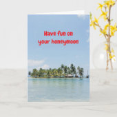 Carte Have fun on your honeymoon. (Fleur jaune)