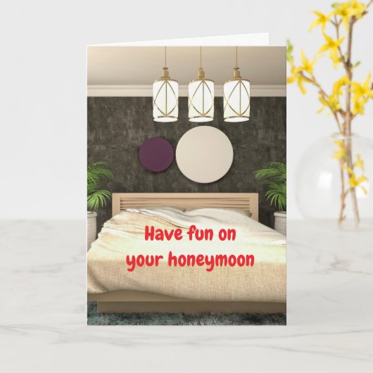 Carte Have fun on your honeymoon. (Fleur jaune)