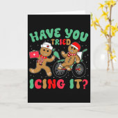 Carte Have You Tried Icing It Christmas Gingerbread Xmas (Fleur jaune)