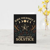 Carte Have Yourself A Merry Little Solstice Witchcore  (Fleur jaune)