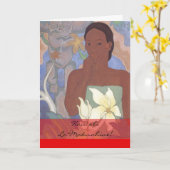 Carte hawaïenne du jour de mère (Fleur jaune)