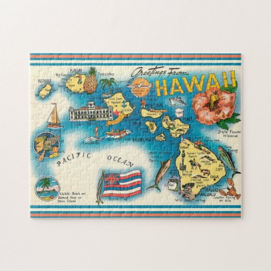 Carte Hawaii 11x14 Puzzle (Horizontal)