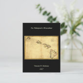 Carte Hawaii 1837 vintage - Îles Hawaii (Debout devant)