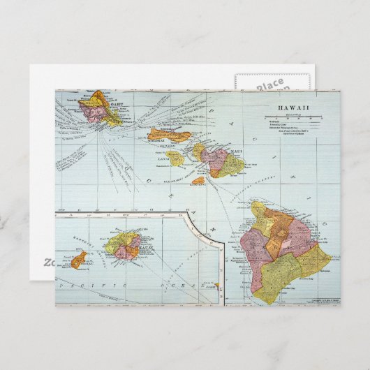 Carte : Hawaii, 1905 (Devant / Derrière)