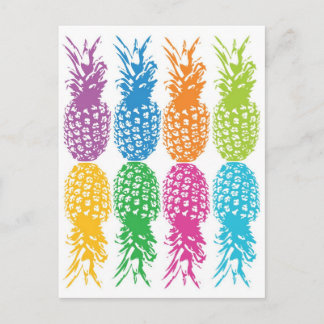 Carte Hawaii à ananas rétro