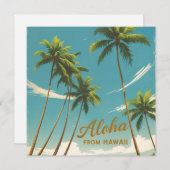 Carte Hawaii Aloha Hawaii de style vintage (Devant / Derrière)