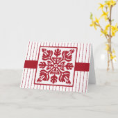 Carte Hawaii Day, Hawaiian Quilt Design (Fleur jaune)