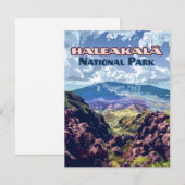 Carte Hawaii du volcan Maui du Parc national de Ha (Devant / Derrière)