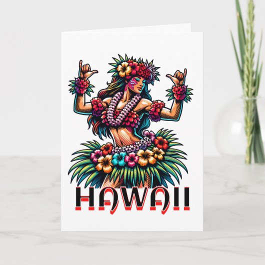 Carte Hawaii | Hawaiian Hula Dancer | Salut (Devant)