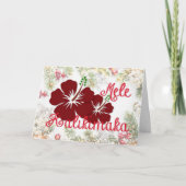 Carte Hawaii Hibiscus Mele Kalikimaka (Devant)