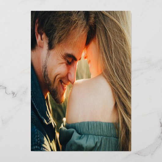 Carte Hawaii Mini Script Photo Enregistrer La Date (Verso)