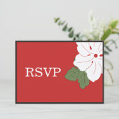 Carte Hawaii Red Floral RSVP (Debout devant)