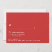 Carte Hawaii Red Floral RSVP (Dos)