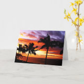 Carte Hawaii Sunset (Fleur jaune)