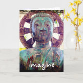 Carte Hawaii Tropical Antique Bouddha Imagine Script (Fleur jaune)