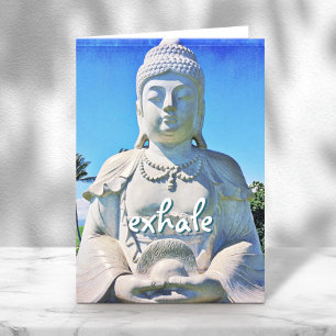 Carte Hawaii Tropical Bouddha Exhale Script paisible