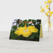 Carte Hawaiian Happy Birthday Deep Yellow Hibiscus Card (Fleur jaune)