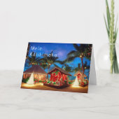 Carte Hawaiian Mele Kalikimaka Sur La Plage (Devant)