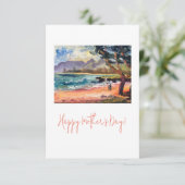 Carte Hawaiian Pounders Beach Mothers Day (Debout devant)