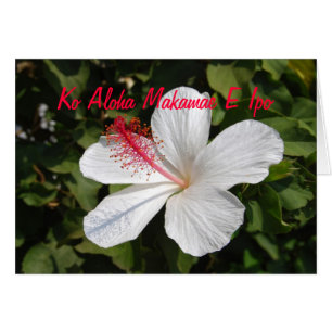 Carte Hawaiian Precious Love White Hibiscus Card