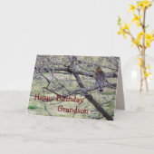 Carte Hawk dans l'arbre - personnaliser toute occasion (Fleur jaune)