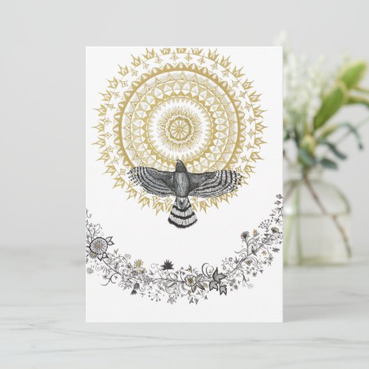 Carte Hawk Dreams Large Flat Note Card (Debout devant)