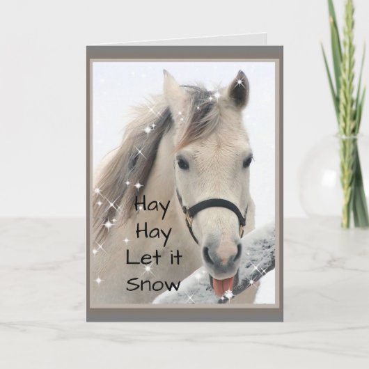 Carte Hay Laisser neiger Horloge Capture Snowflakes Fun (Devant)