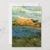 Carte Haystacks Under a Rainy Sky par Vincent van Gogh (Devant)