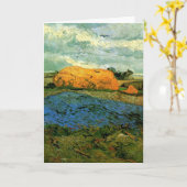 Carte Haystacks Under a Rainy Sky par Vincent van Gogh (Fleur jaune)