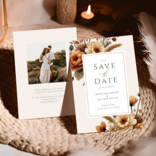 Carte Hazelwood Fall Floral Wedding Enregistrer la date