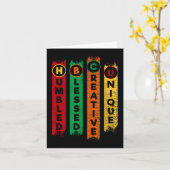 Carte Hbcu Humbled Blessed Creative Unique Black College (Fleur jaune)