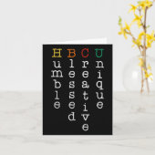Carte Hbcu Humbled Blessed Creative Unique Enseignant Hb (Fleur jaune)