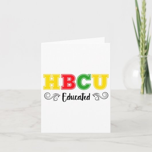 Carte Hbcu Pride Éducée Histoire Collèges Noirs Univ (Devant)