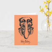 Carte Hé bébé… Disque (Fleur jaune)