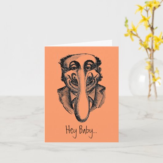 Carte Hé bébé… Disque (Fleur jaune)