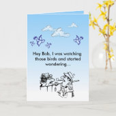 Carte Hé Bob ! (Fleur jaune)