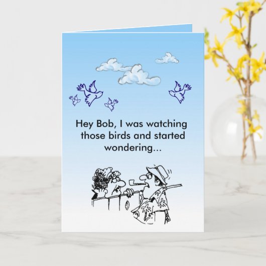 Carte Hé Bob ! (Fleur jaune)