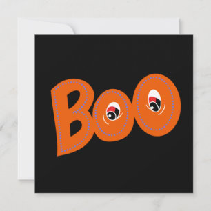 Carte Hé Boo T'as eu peur Typographie Dessin Art