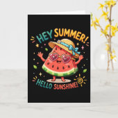 Carte Hé été Bonjour Soleil Pastèque (Fleur jaune)