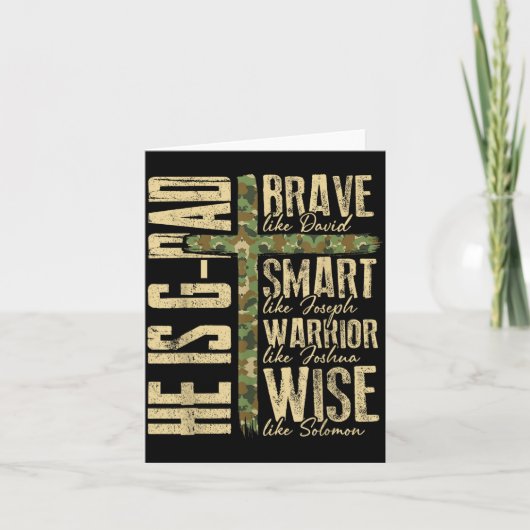 Carte He Is G-dad Camo Religious Father's Day Christian  (Devant)