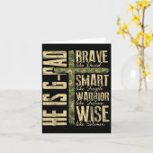 Carte He Is G-dad Camo Religious Father's Day Christian  (Fleur jaune)