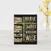 Carte He Is Paw Paw Camo Religious Fathers Day Christian (Fleur jaune)