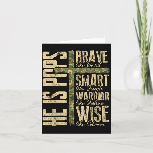 Carte He Is Ps Camo Religious Father's Day Christian Dad (Devant)