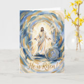 Carte He Is Risen in Glory Easter Card (Fleur jaune)
