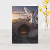 Carte He is Risen just as He said Matt 28:5 - Easter (Fleur jaune)