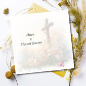 Carte He Is Risen Watercolor Easter Card