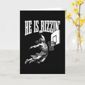 Carte He Is Rizzin Funny Easter Rizz Meme Sketll (Fleur jaune)