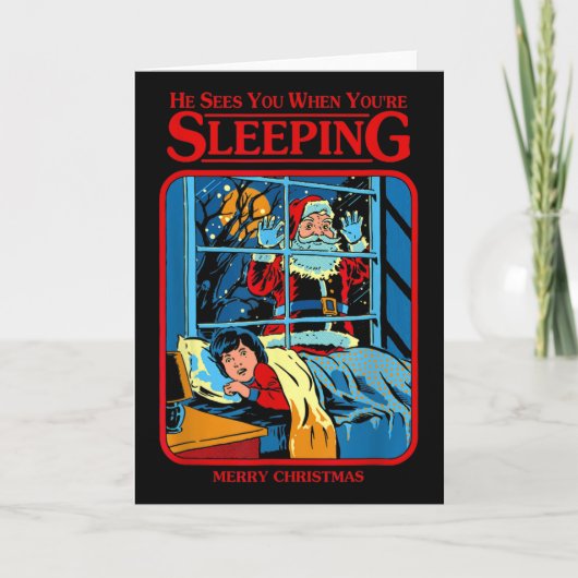 Carte He Sees You When You're Sleeping Merry Christmas  (Devant)
