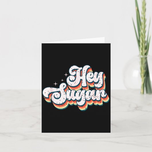 Carte Hé Sugar Funky Rétro Vibes Nostalgiques (Devant)