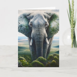 Carte Hé Toi, Je Dis Salut ! Eléphant mignon
